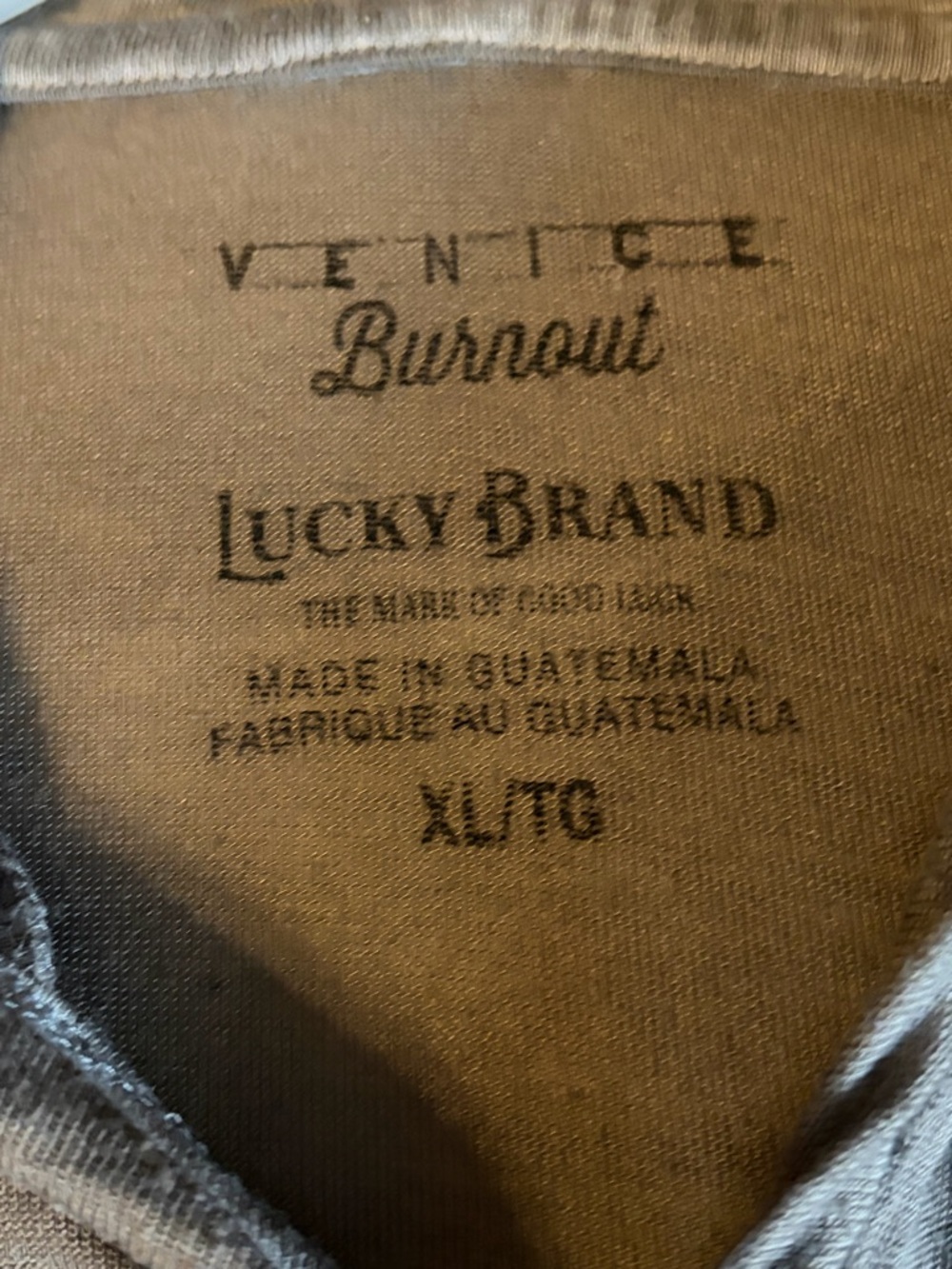Lucky Brand Venice Burnout Lightweight Hooded Long-Sleeve Shirt - Charcoal Gray - Picture 3 of 8